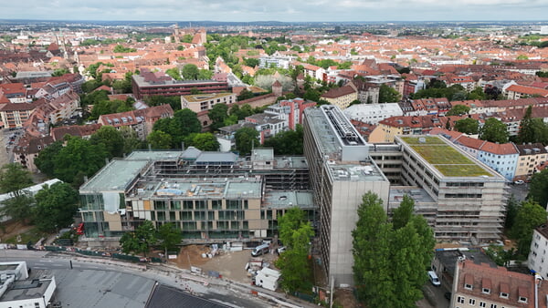 Drohnenfoto Evangelischen Campus N&uuml;rnberg